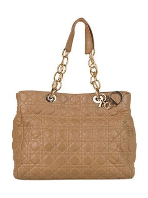 Dior Beige Cannage quilted leather tote bag
