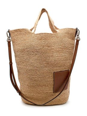 Loewe Paula's Ibiza Slit Raffia Tote
