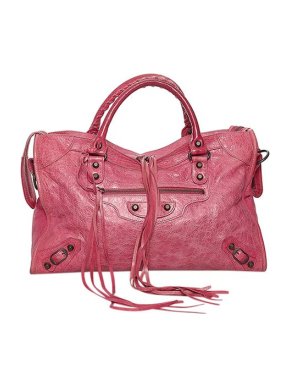Balenciaga Pink leather Motocross City Classic bag