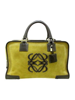 Loewe Vintage green suede Amazona Anagram bag
