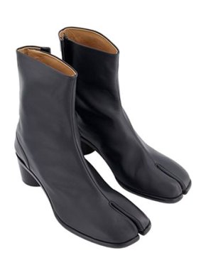 Maison Martin Margiela Black Leather Tabi Boots