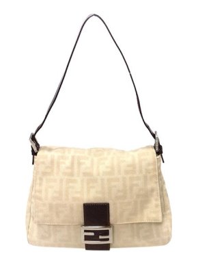 Fendi Vintage ivory Zucca canas Mamma Forever bag