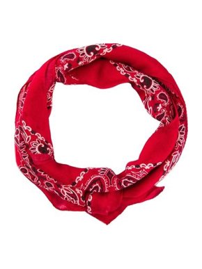 Saint Laurent Red paisley print cotton bandana scarf 65