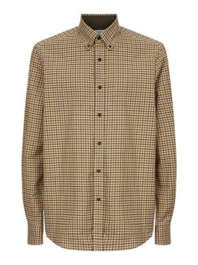 Le Chameau Swinbrook Shirt in Beige Check