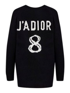 Black & white cashmere J'Adior 8 knitted jumper