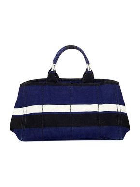 Prada Tricolour striped canvas Canapa Righe tote bag