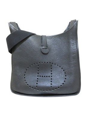 Hermes Black leather Evelyne GM bag