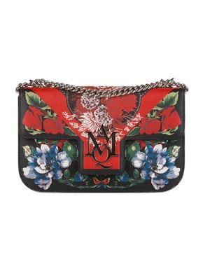 Alexander McQueen Multicolour floral leather bag