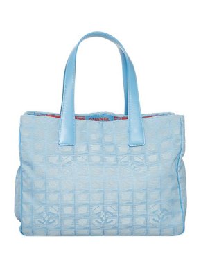 Chanel Blue New Travel Line Nylon Tote Bag