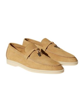 Loro Piana Golden Beige Summer Charms Walk Loafers