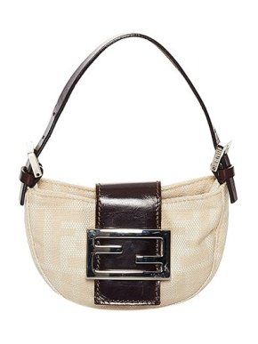Fendi Zucca Croissant Mini Canvas Handbag