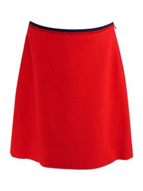 Gucci Red wool-silk A-line skirt