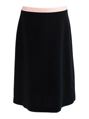 Gucci Black wool A-line skirt