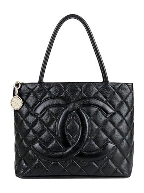 Chanel Medallion Caviar Leather Tote Bag