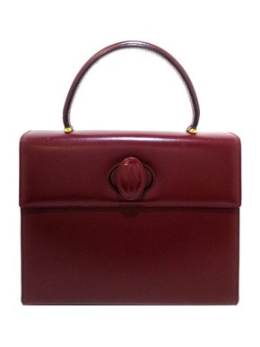 Burgundy leather Must de Cartier bag