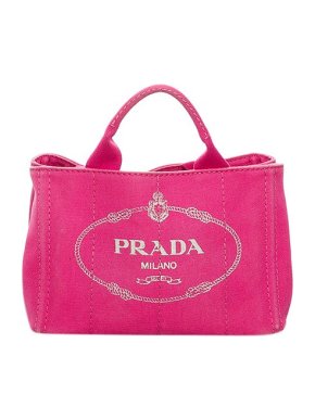 Prada Pink canvas Canapa Logo tote bag
