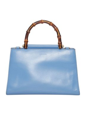 Gucci Cornflower blue Bamboo Nyphaea bag
