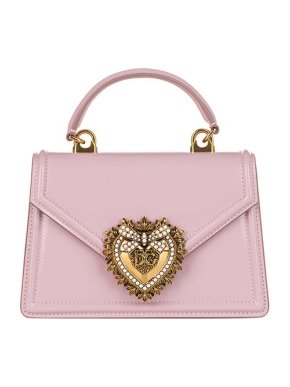 Dolce & Gabbana Sugar pink leather small Devotion bag
