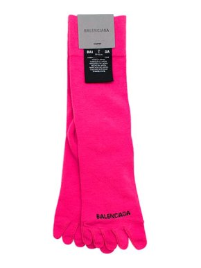 Balenciaga Pink stretch-knit toe socks
