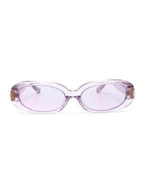 Linda Farrow Lilac acetate Cara oval sunglasses