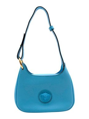 Versace La Medusa Blue Small Leather Shoulder bag