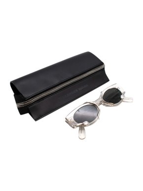 Gentle Monster x Alexander Wang clear acetate & silver-tone metal M.pri$$ C1 sunglasses