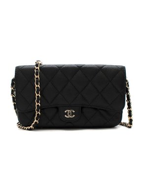 Chanel Mini Convertible Flap Zip Wallet on Chain