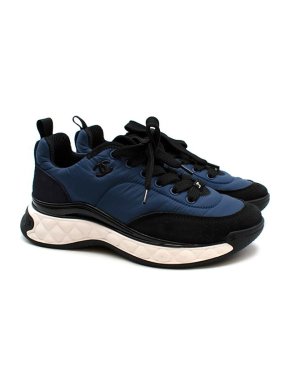Chanel Nylon & Suede CC Sneakers