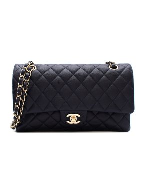 Chanel Navy Caviar Small Double Flap
