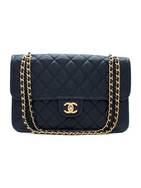 Chanel Navy Caviar Flap Shoulder Bag