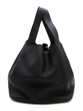 Hermes Black Clemence Leather Picotin 26 PHW