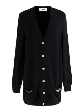 Celine Cashmere Cardigan with Signature Chain