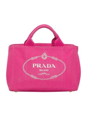 Prada Pink canvas Canapa Logo tote bag