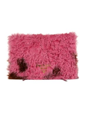Prada Pink shearling bag