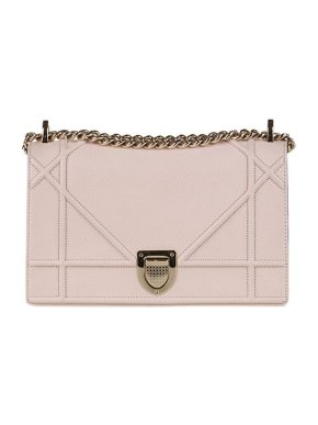Shell pink leather Diorama bag