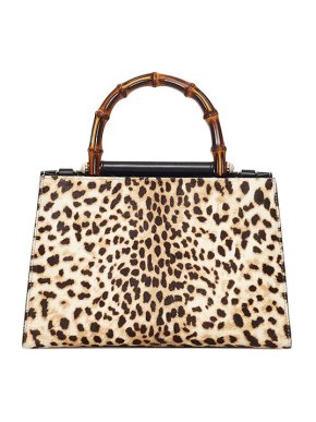 Gucci Vintage animal print pony hair Nymphaea tote bag