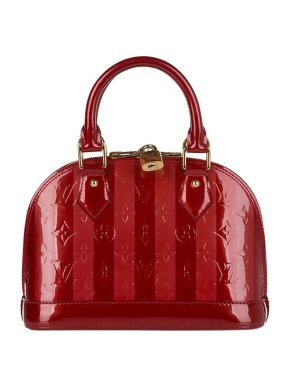 Louis Vuitton Red Vernis Reyures leather Alma BB bag