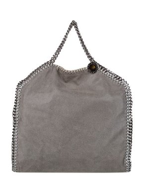 Stella McCartney Grey Shaggy Deer Falabella tote bag