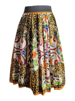 Dolce & Gabbana Multicolour Majolica print cotton skirt