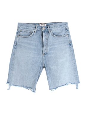 Agolde Light-wash denim cut-off Bermuda shorts