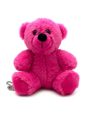 Vaquera Pink Teddy Bear Keychain