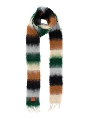 Loewe Striped Mohair Skinny Scarf