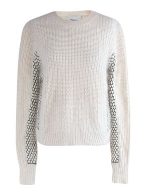 Phillip Lim ivory mohair ribbed jumper