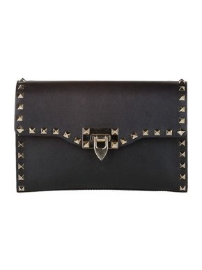 Valentino Garavani Black leather Rockstud cross body bag