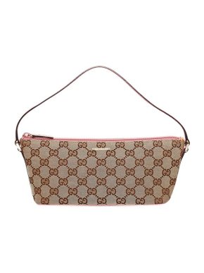 Gucci Vintage beige GG canvas Boat baguette