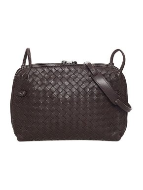 Bottega Veneta Black Intrecciato leather Nodini crossbody bag