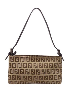 Fendi Vintage Zucchino canvas baguette