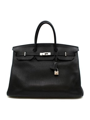 Hermes Black Togo Leather Birkin 40 PHW
