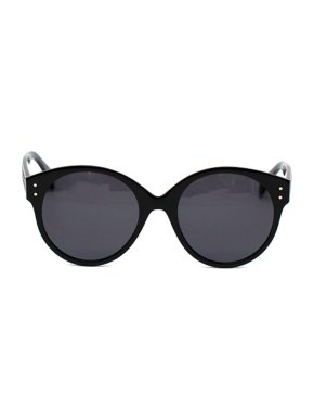 Black Grommet Embellished Round Sunglasses 1