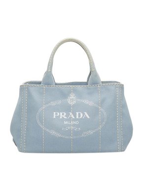 Prada Light blue canvas Canapa Logo tote bag